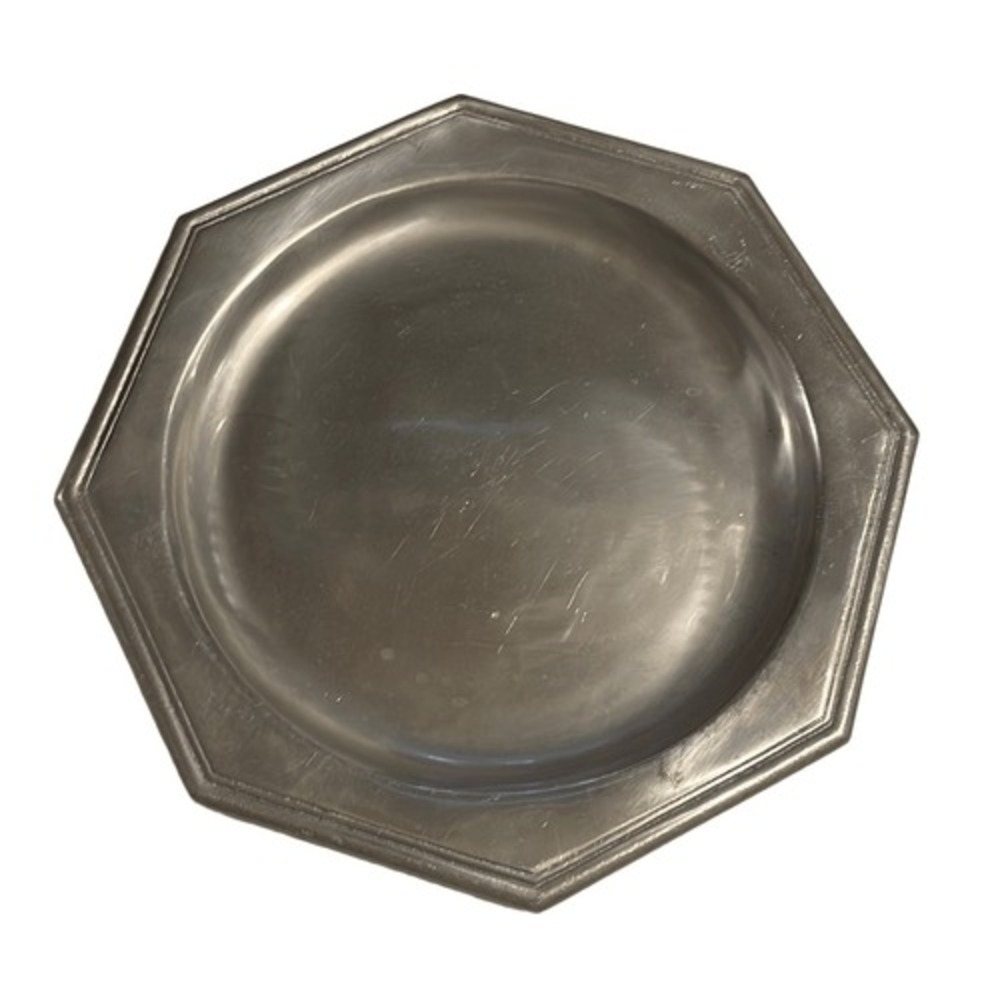 Vintage Pewtarex York Pennsylvania Plater‎ Plate Octagon Silver Size 11"
